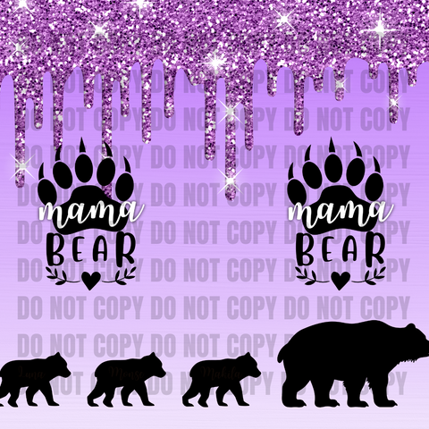 Purple Mama Bear TRANSFER