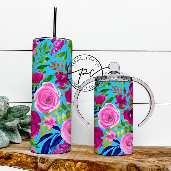 Tiff's Floral Mama & Mini Tumbler Bundle