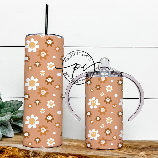 Happy Flower Mama & Mini Tumbler Bundle