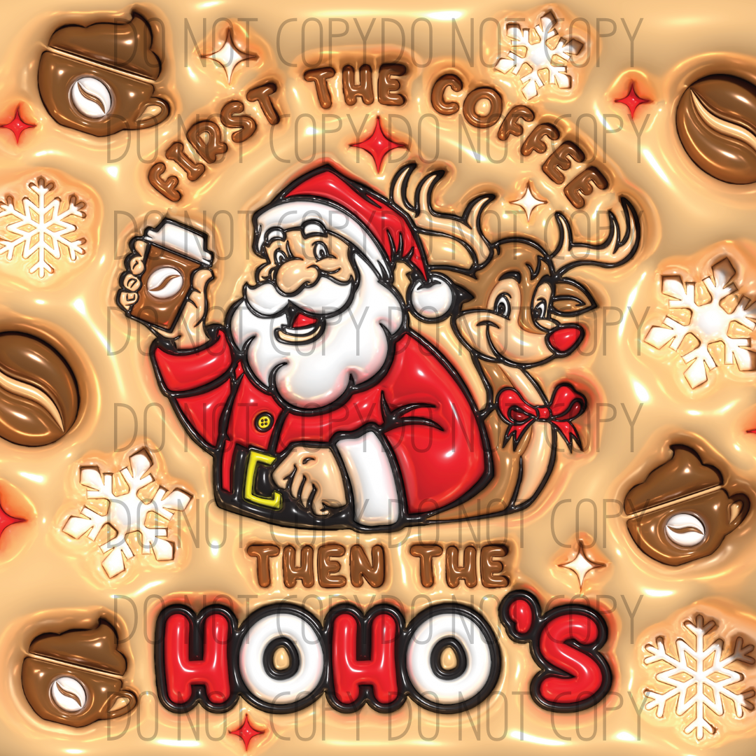 Santa Coffee 20oz Transfer