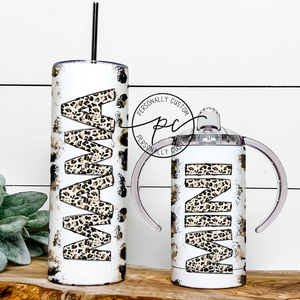 Painted Cheetah  Mama & Mini Tumbler Bundle