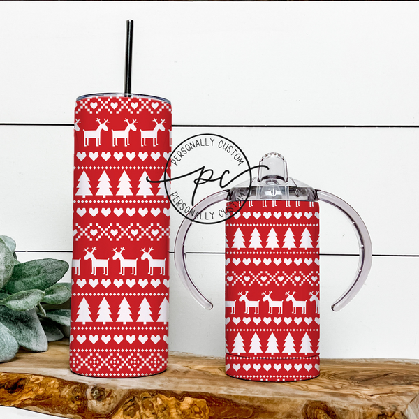 Christmas Reindeer Mama & Mini Tumbler Bundle