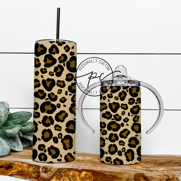 Cheetah Mama & Mini Tumbler Bundle