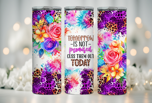 Sassy Floral Leopard Tumbler