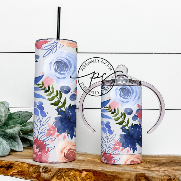 Floral Mama & Mini Tumbler Bundle