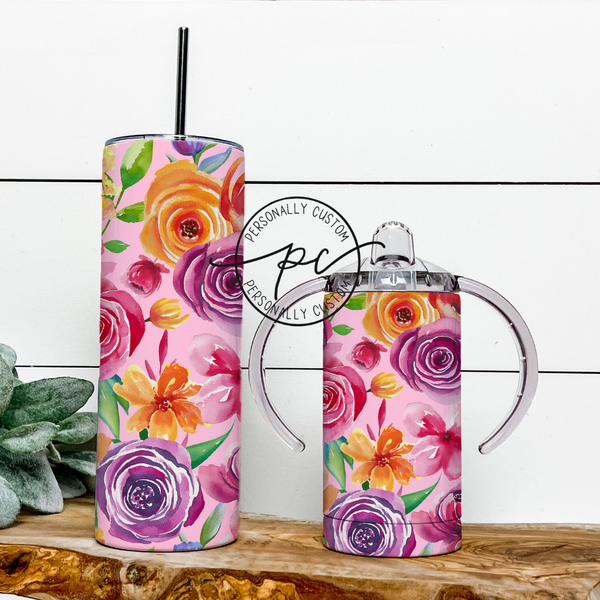 Summer Floral Mama & Mini Tumbler Bundle