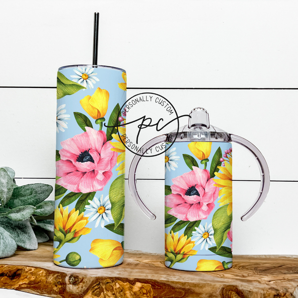 Spring Floral Mama & Mini Tumbler Bundle