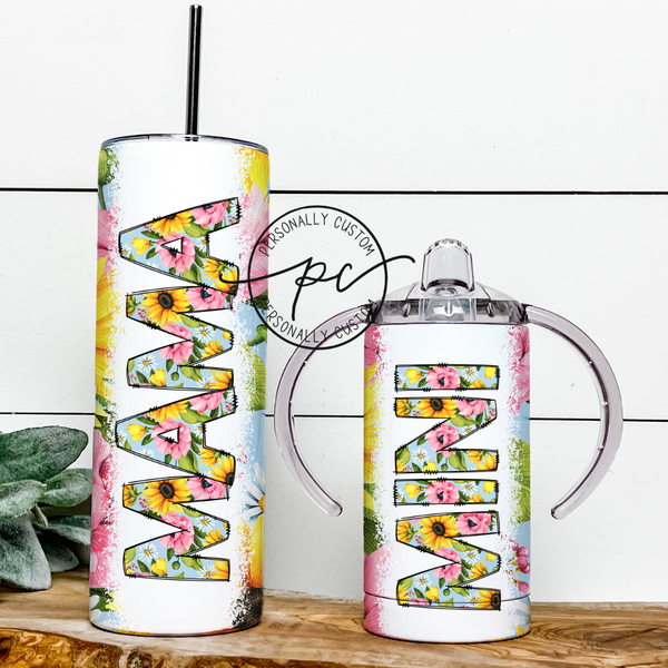 Spring Floral Mama & Mini Tumbler Bundle