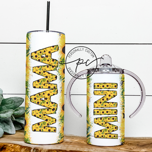 Sunflower Mama & Mini Tumbler Bundle