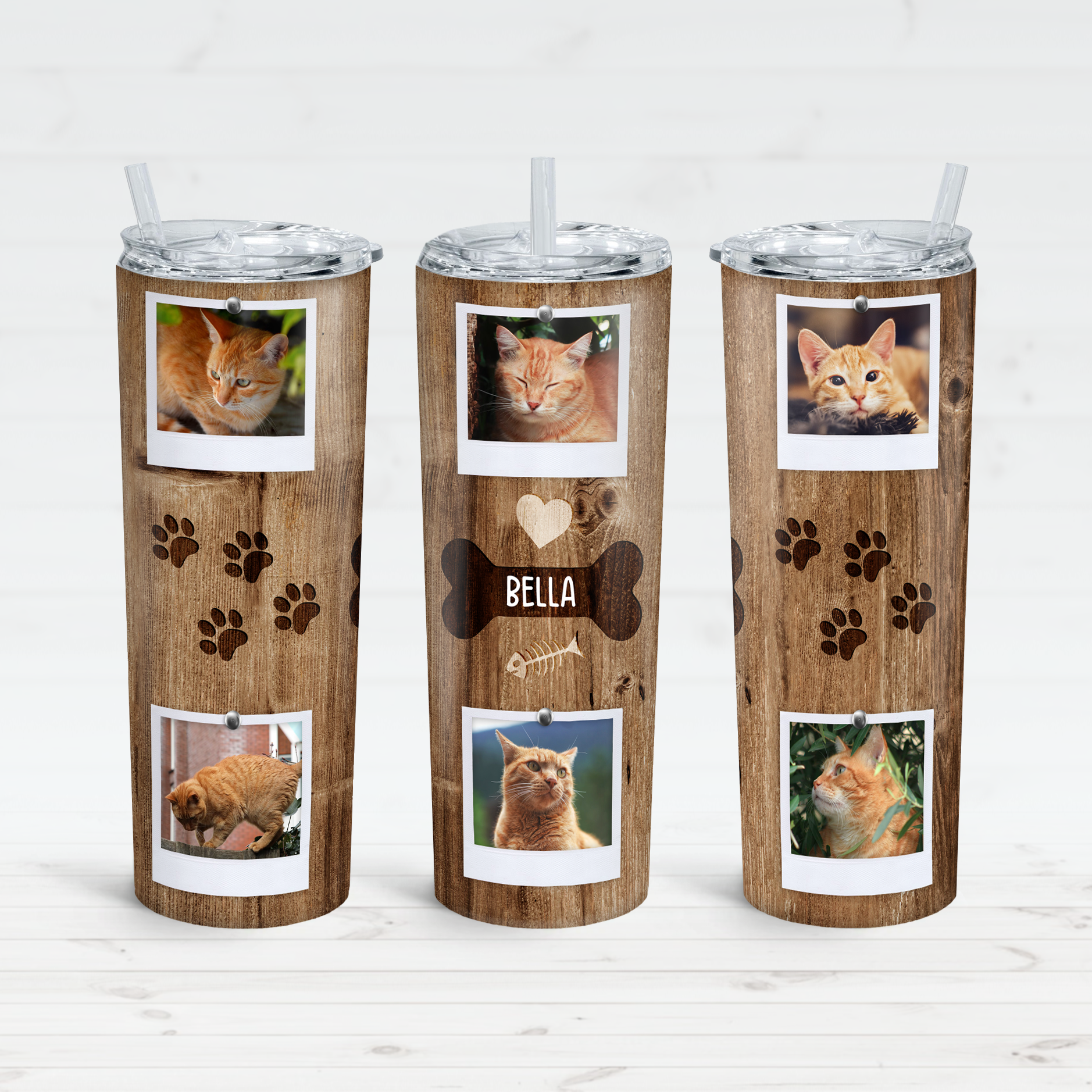 Wood Cat Custom Tumbler