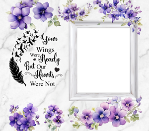 Remembrance Purple Flower Custom Tumbler