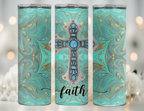 Faith Turquoise Tumbler