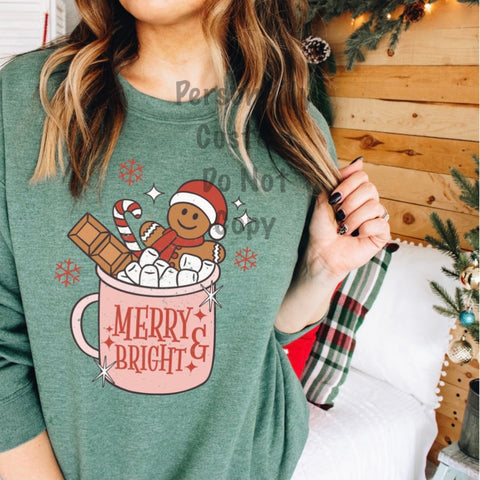 Gingerbread Merry and Bright Crewneck